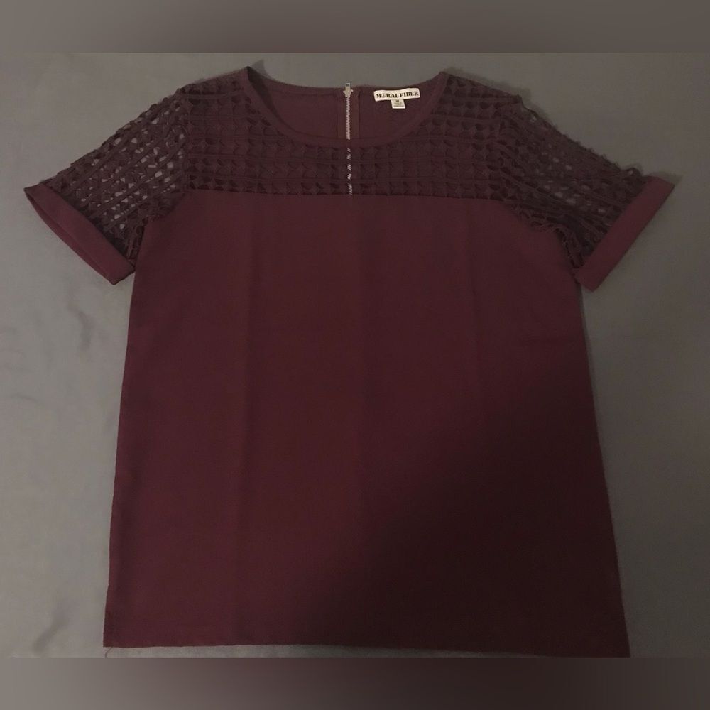 Moral Fiber Womens Burgundy Shirt
